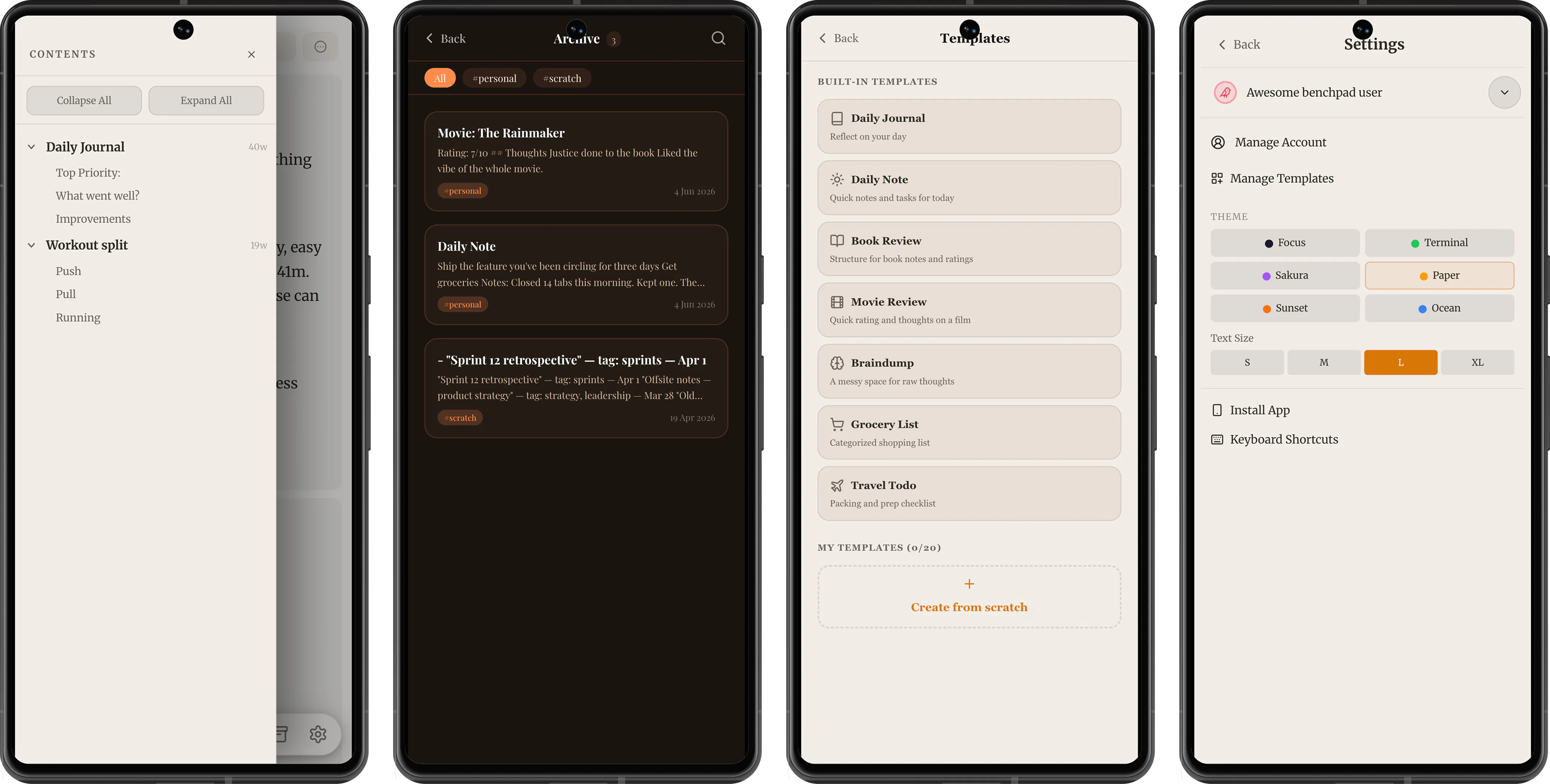 Benchpad: Scratchpad Notes gallery image