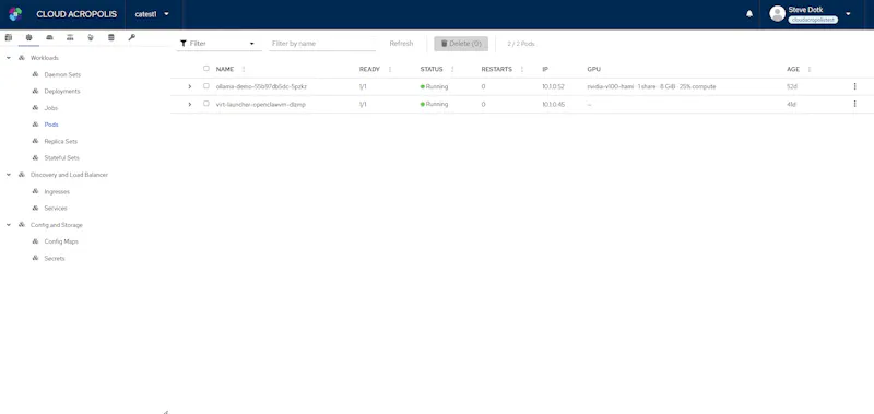 Cloud Acropolis Kubernetes screenshot 5