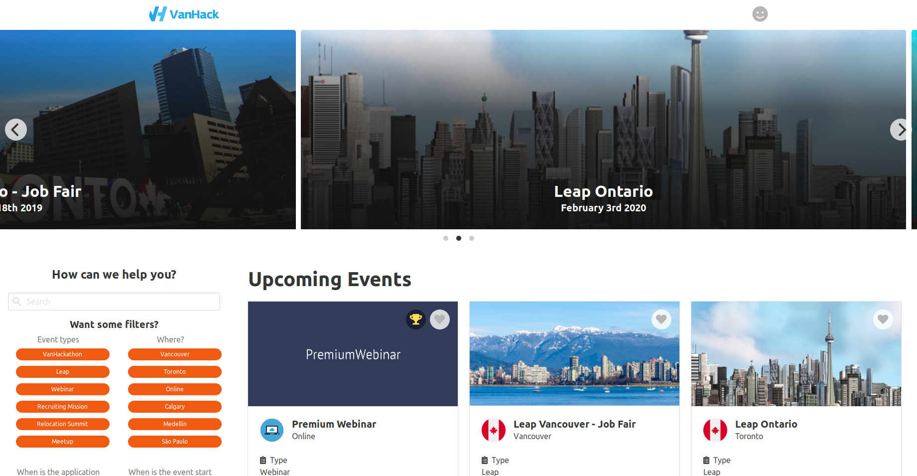 VanHack Calendar Challenge