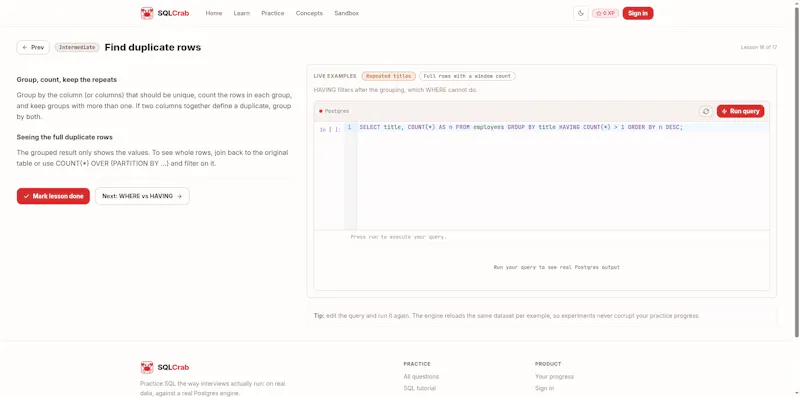 SQLCrab screenshot 1