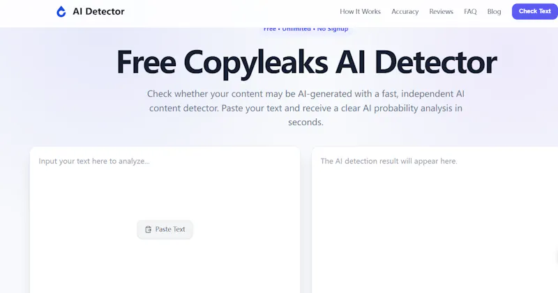 Copyleaks AI Detector screenshot 1