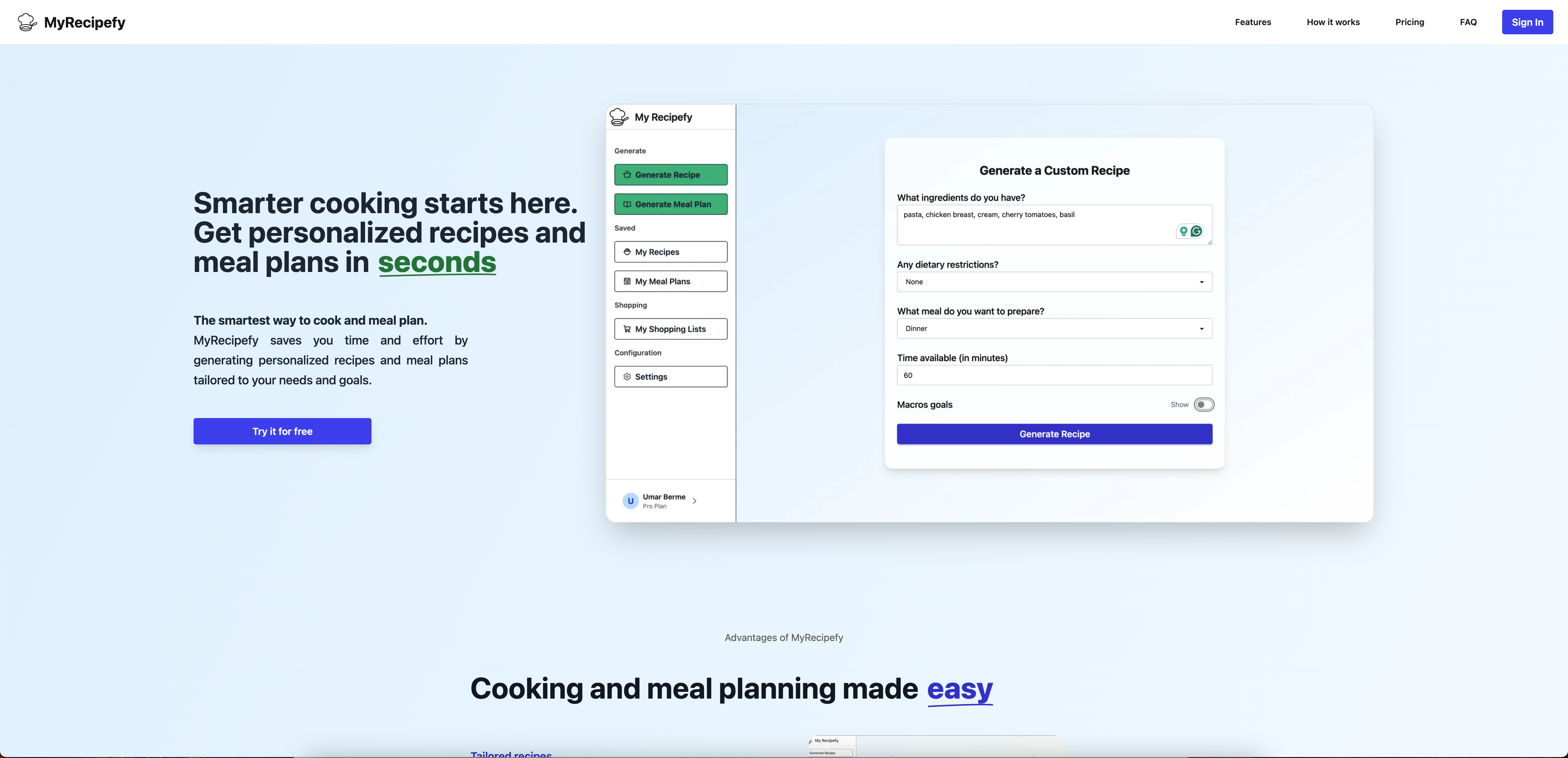 Média Myrecipefy - Un assistant de cuisine alimenté en IA 1