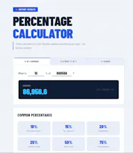 The fastest free percentage calculator gallery image