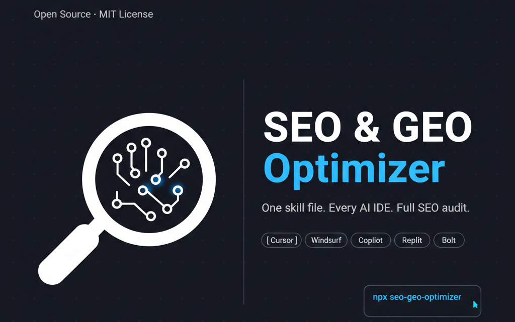 SEO & GEO Optimizer - Main product screenshot demonstrating key features and user interface
