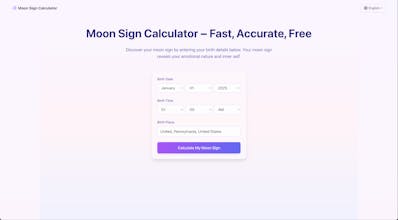 Moon Sign Calculator gallery image