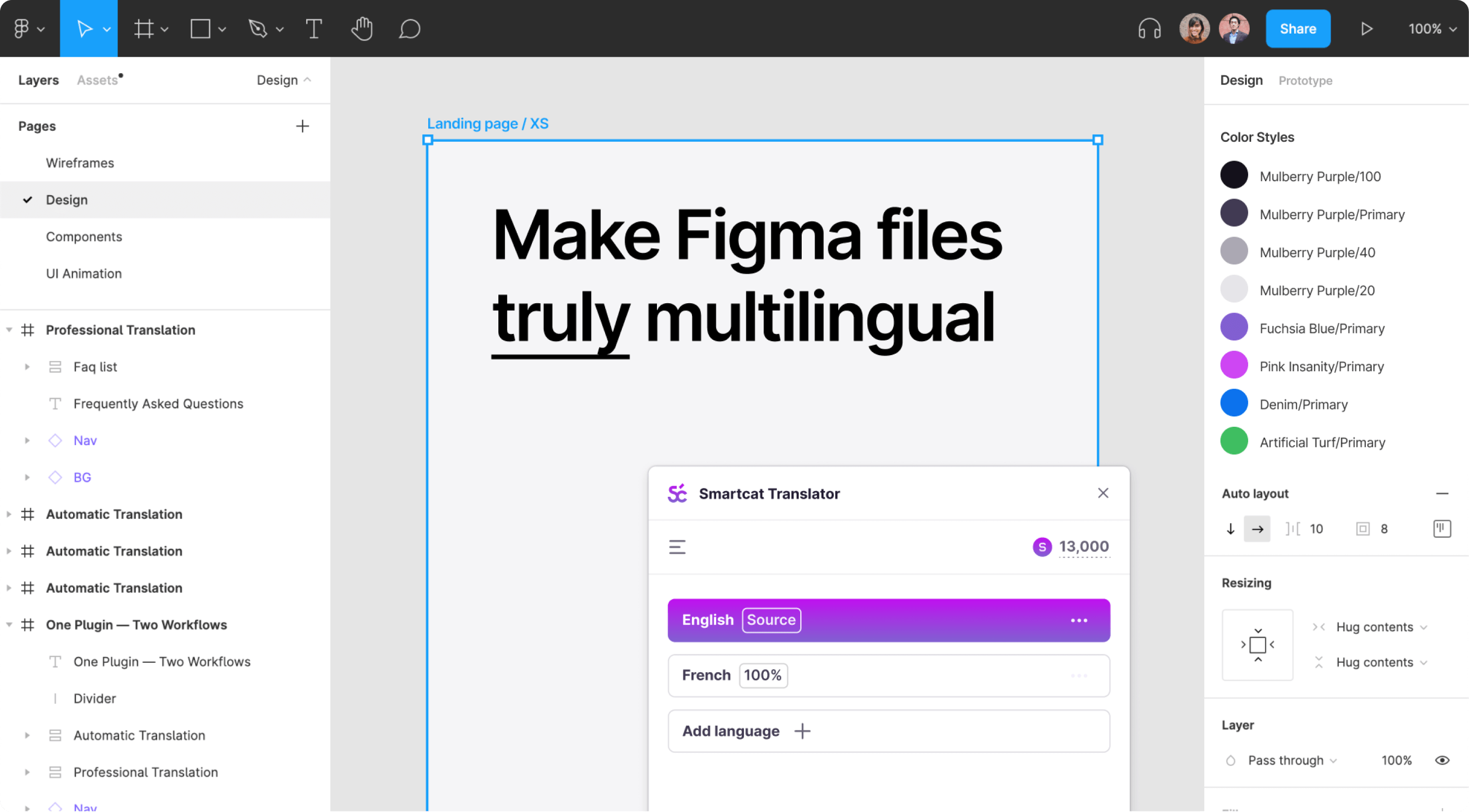 SmartCat -Übersetzer für Figma - Übersetzen Sie Ihre Designs in einem Klick, ohne Figma zu verlassen Medien 3