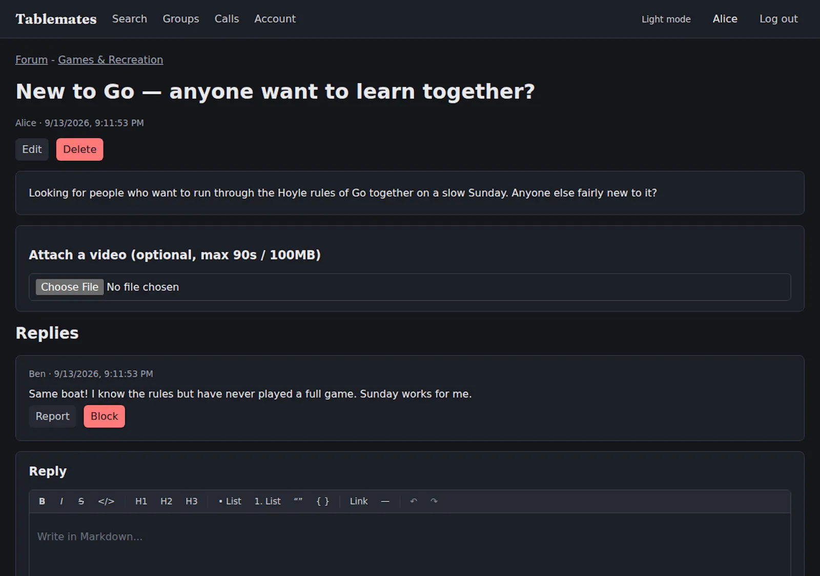 Tablemates screenshot 1