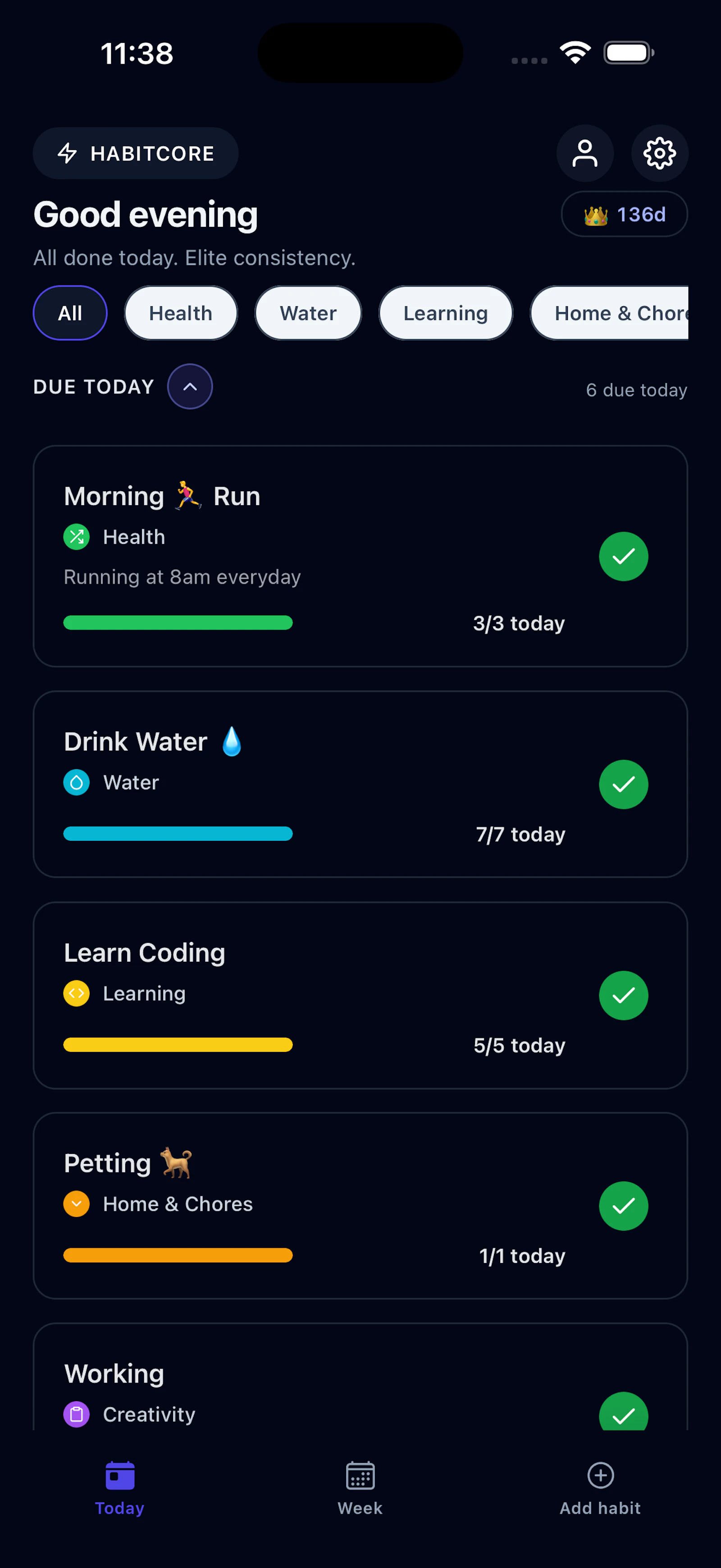 Habitcore · Adrimas screenshot 2