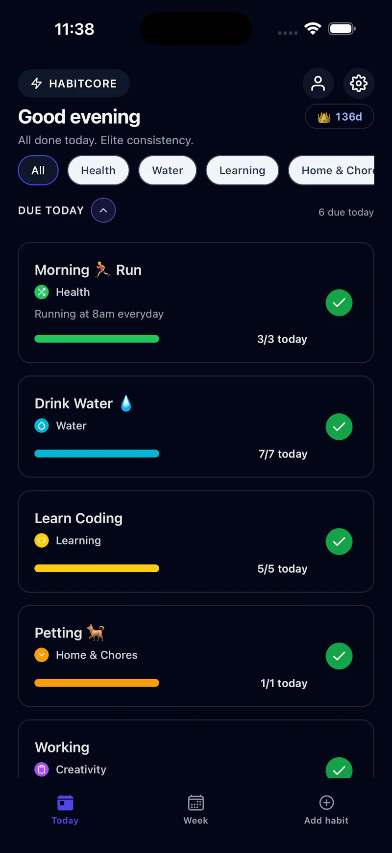 Habitcore · Adrimas screenshot 2