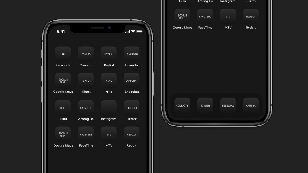 iOS 14 Icons | Minimal Text Icons gallery image