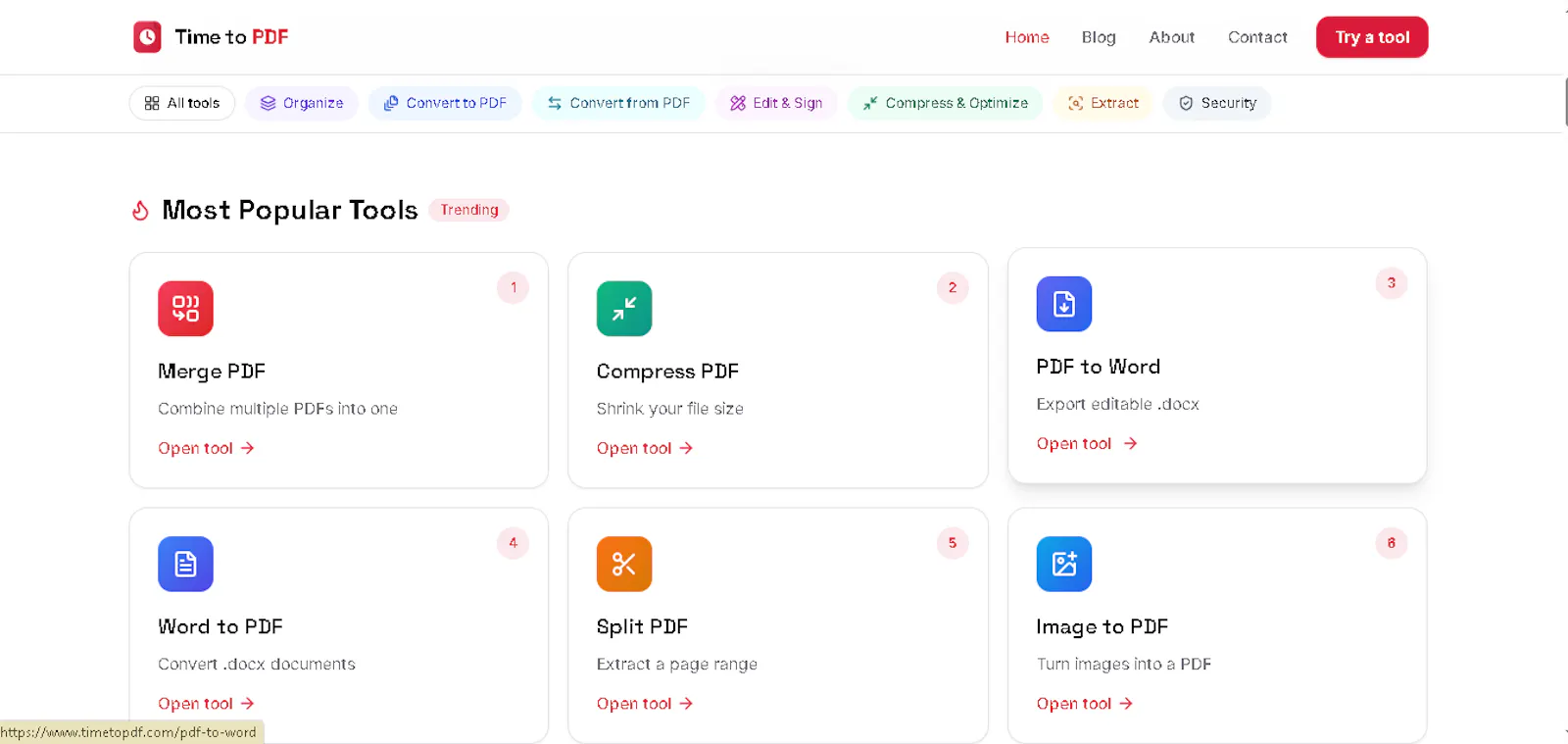 Time to PDF — Free Online PDF Tools screenshot 2