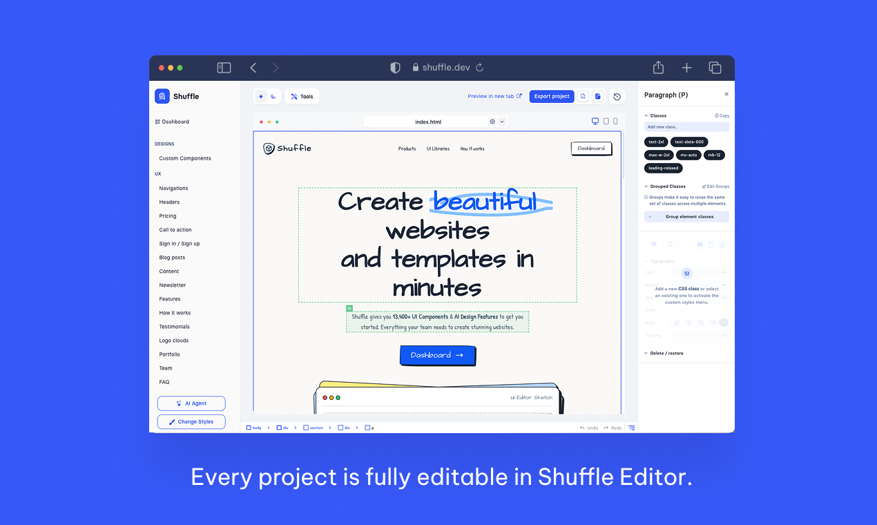 AI Website Redesign by Shuffle gallery image