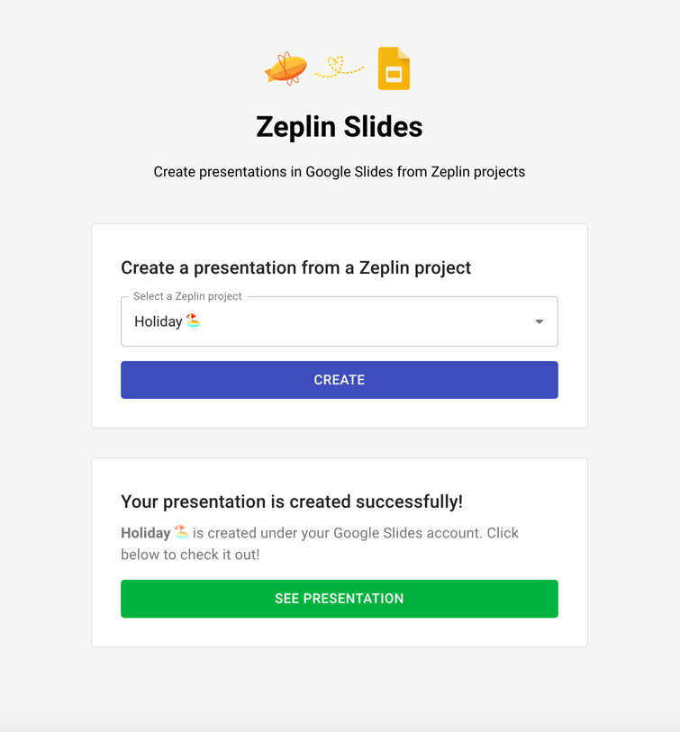 Zeplin Slides gallery image