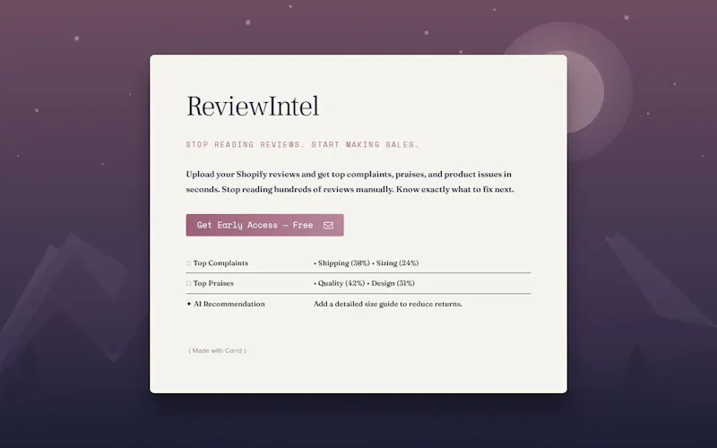 ReviewIntel - Turn Reviews Into Sales screenshot 1