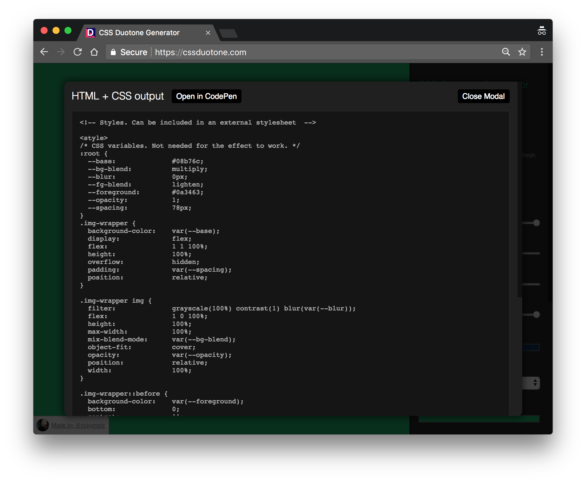 CSS Duotone Generator gallery image