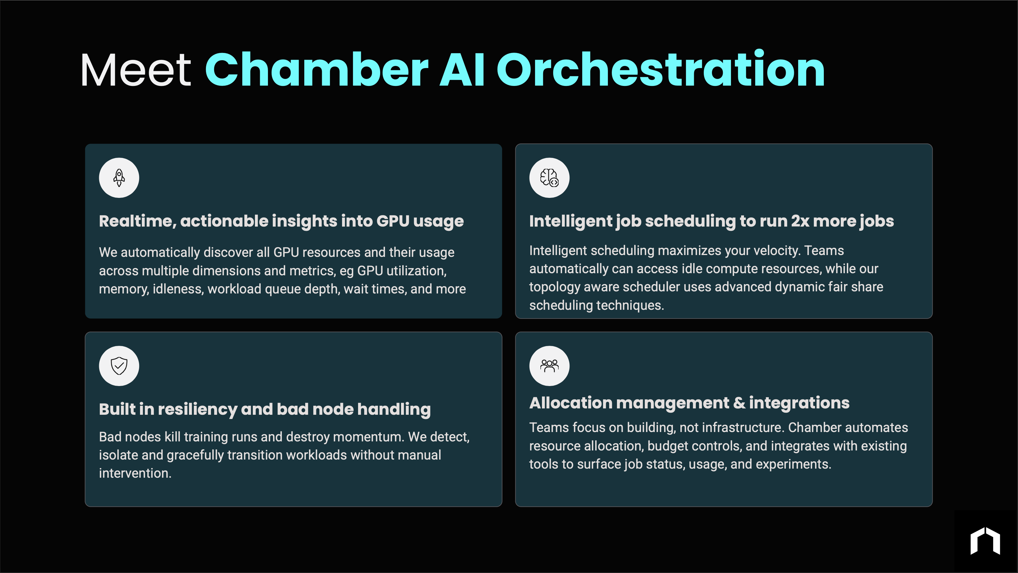 Chamber: Autopilot for AI Infrastructure - Screenshot 4 showing product features and functionality