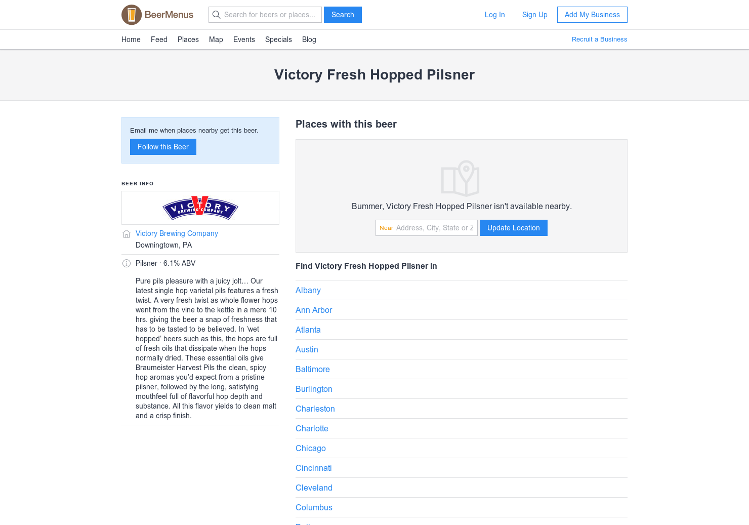 Victory Fresh Hopped Pils