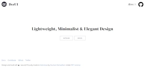 DezUI CSS Framework gallery image