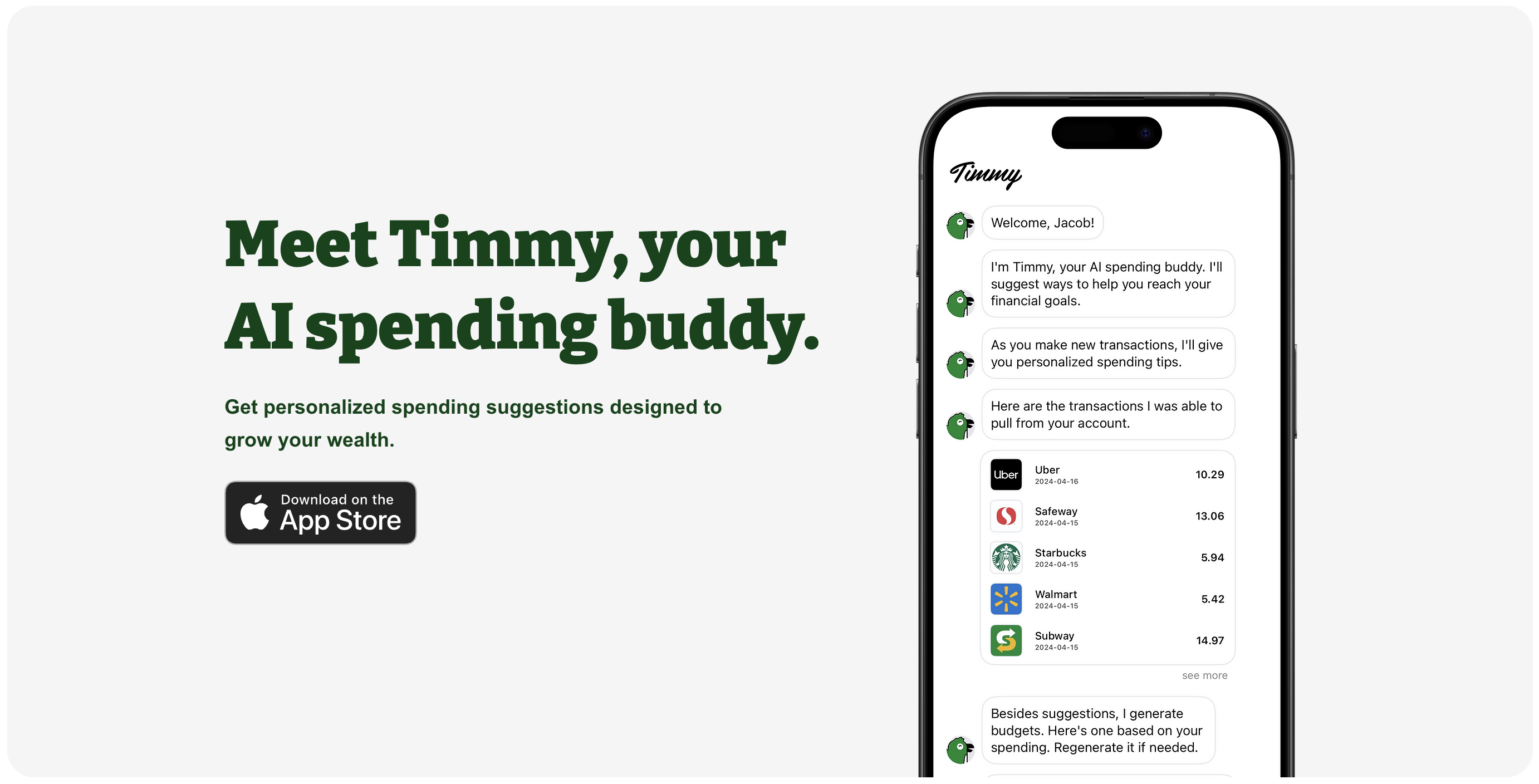 startuptile Timmy-Personalized spending suggestions to grow your wealth.