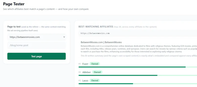 BetweenAffiliates.com screenshot 4