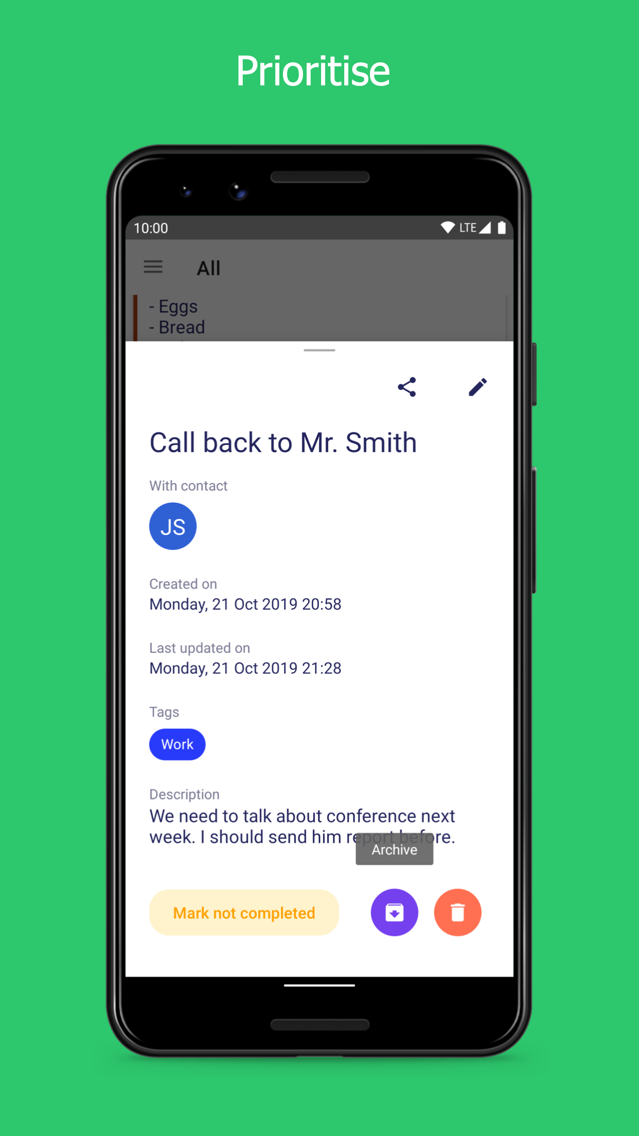 Call Note - save note after call gallery image