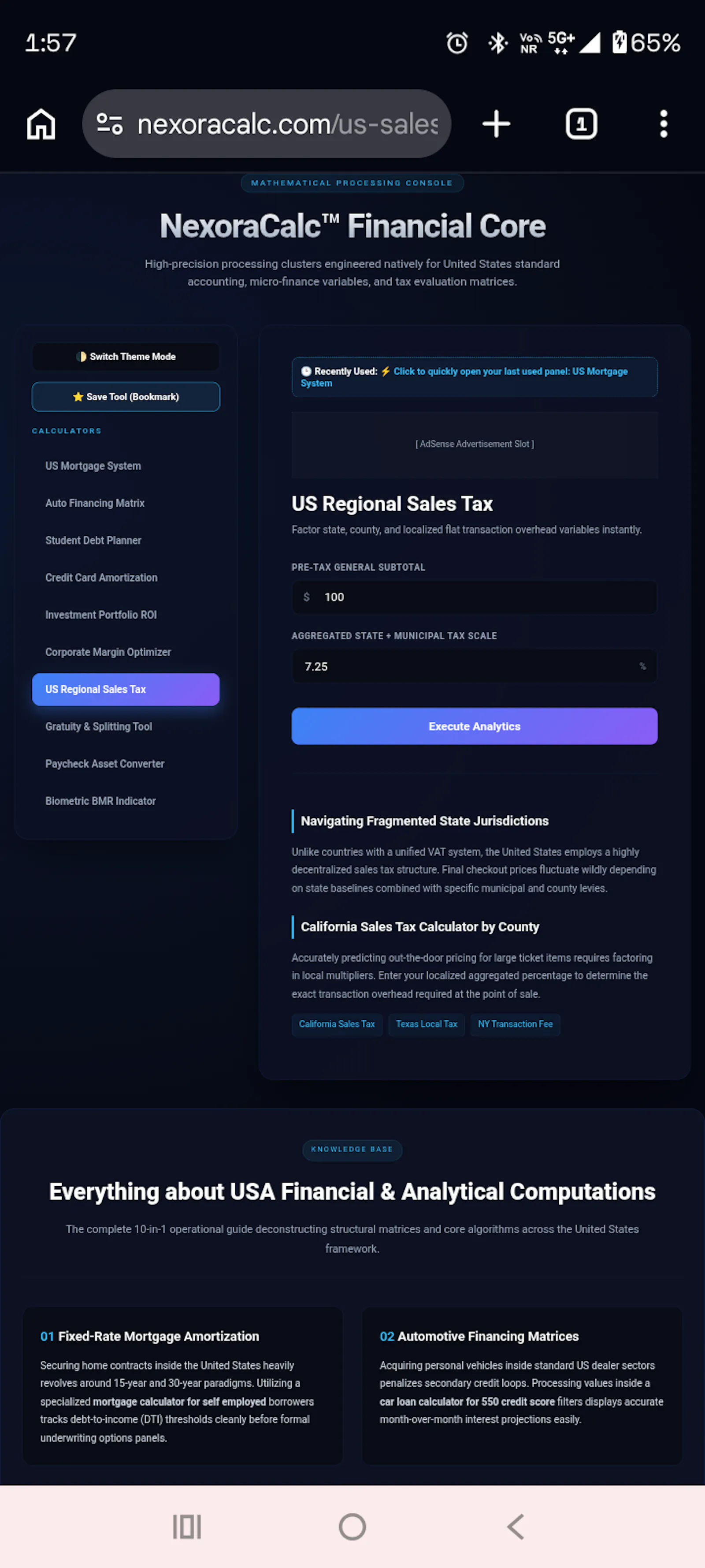 NexoraCalc screenshot 2
