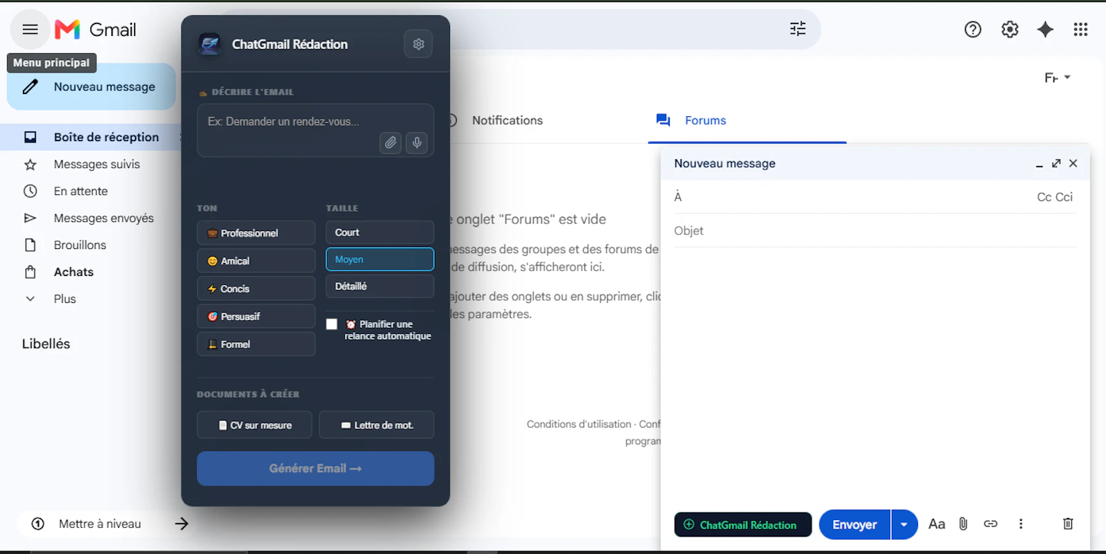 ChatGmail screenshot 2