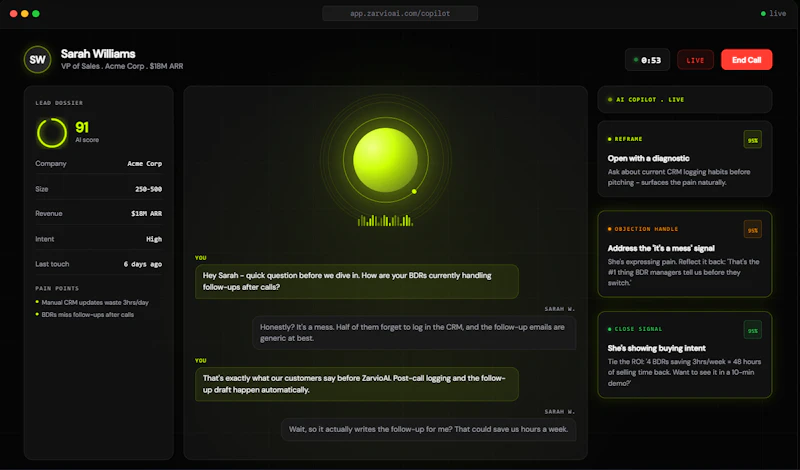 Your AI sales rep whisperer screenshot 3
