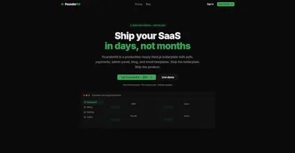 FounderKit — Ship your SaaS in days gallery image