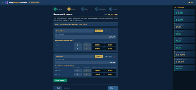 EasyFinancialModels.com screenshot 7