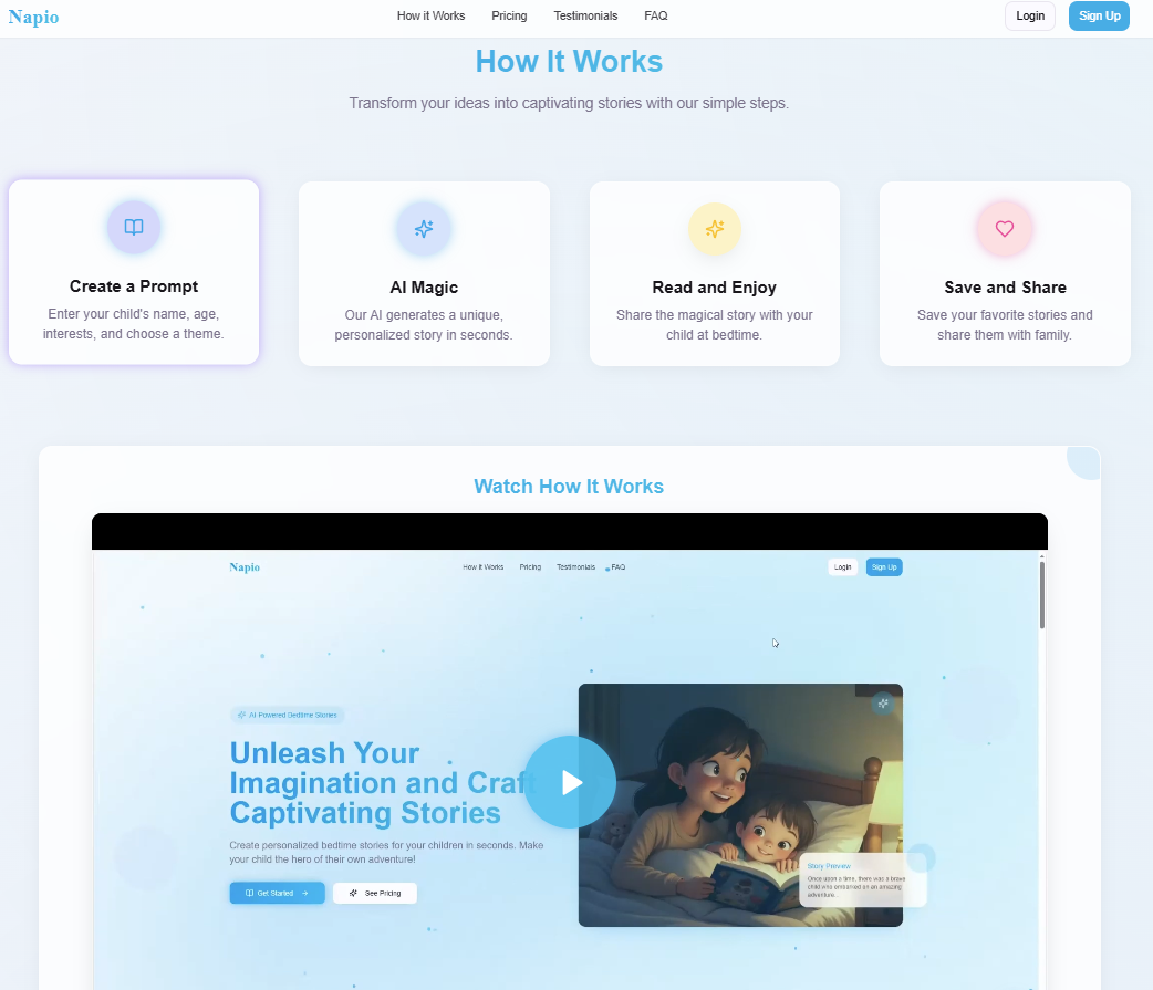 Napio - personalized bedtime stories for children in seconds. media 2