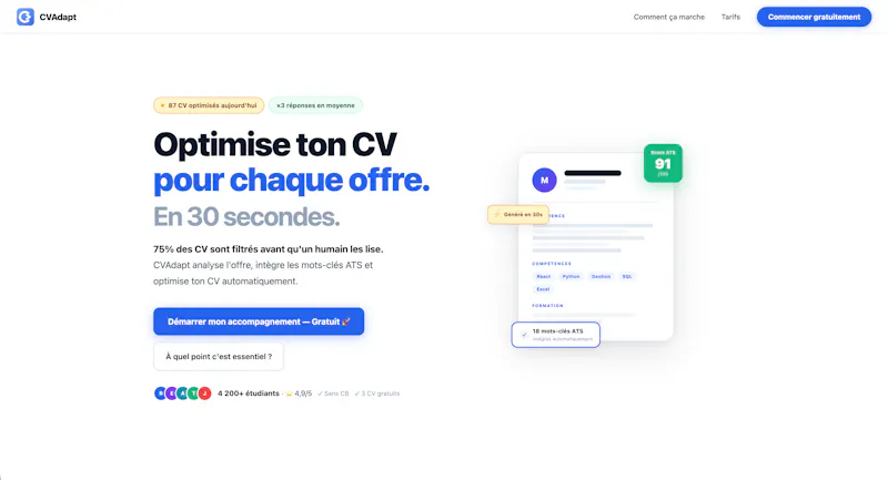 CVAdapt screenshot 1