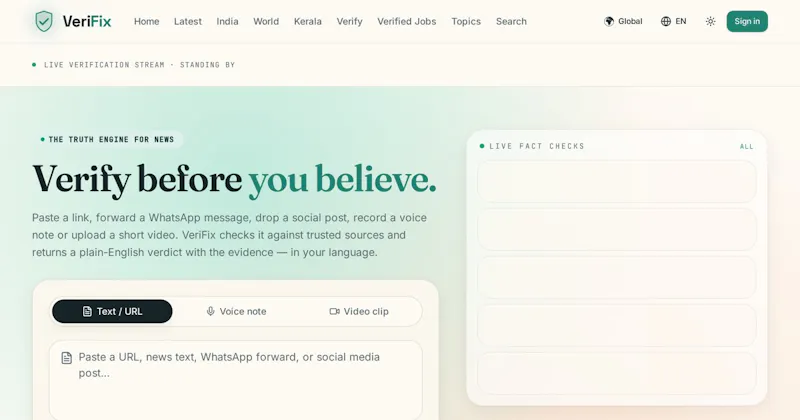 VeriFix screenshot 1