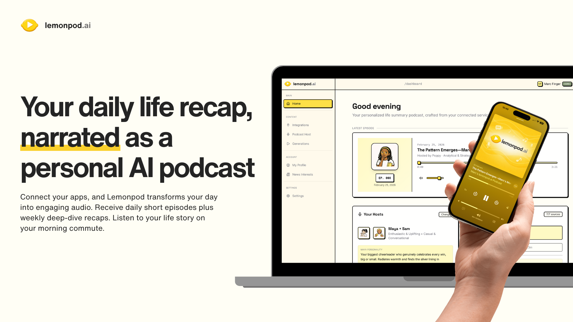 lemonpod.ai screenshot