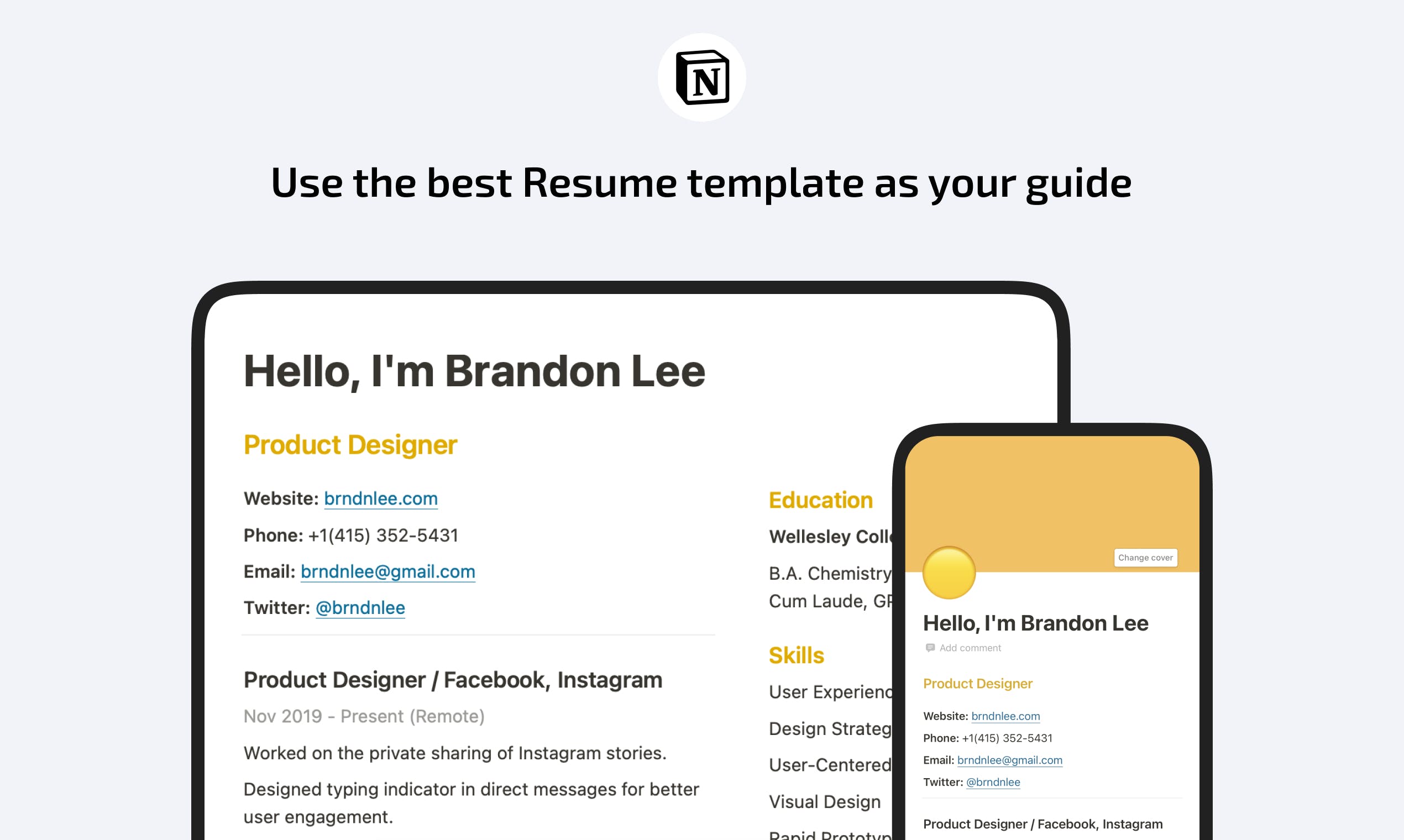 Notion Resume media 1