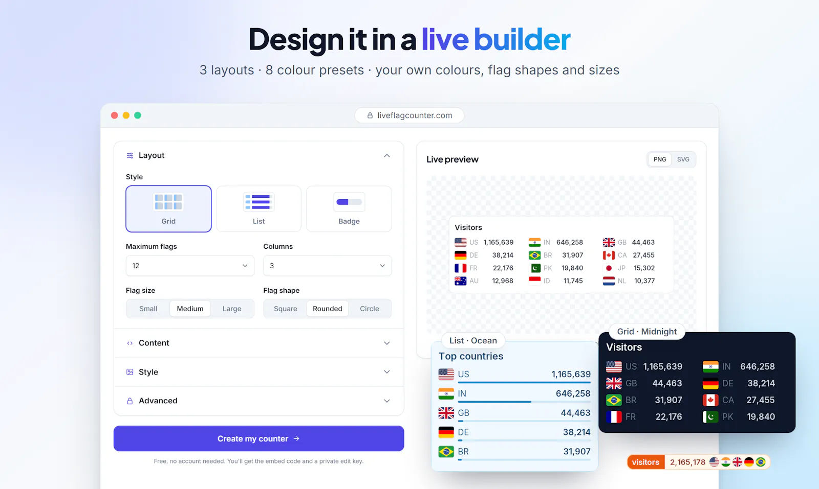 Live Flag Counter screenshot 2
