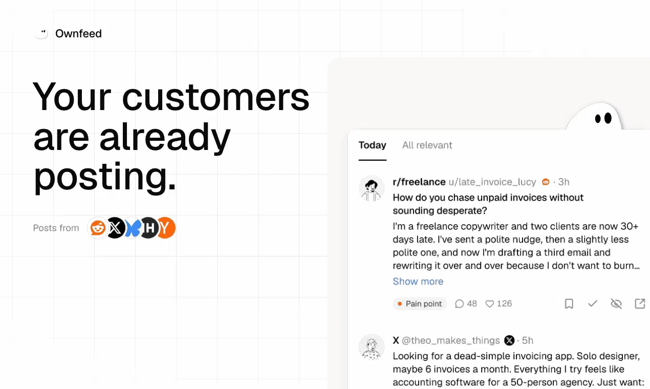 Ownfeed screenshot 1