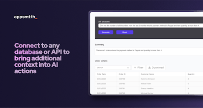 Appsmith AI em ação, demonstrando soluções sob medida para necessidades únicas de empresas.