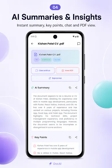 DocAI: PDF Summarizer & Chat 截图 2