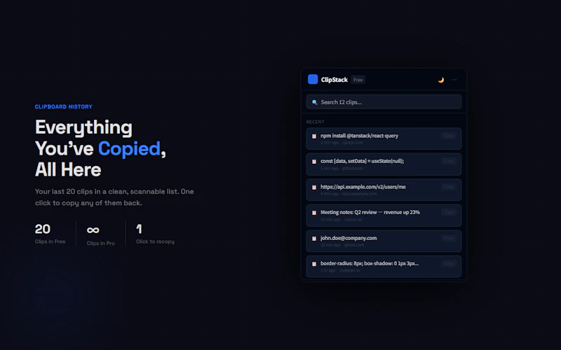 ClipStack screenshot 1