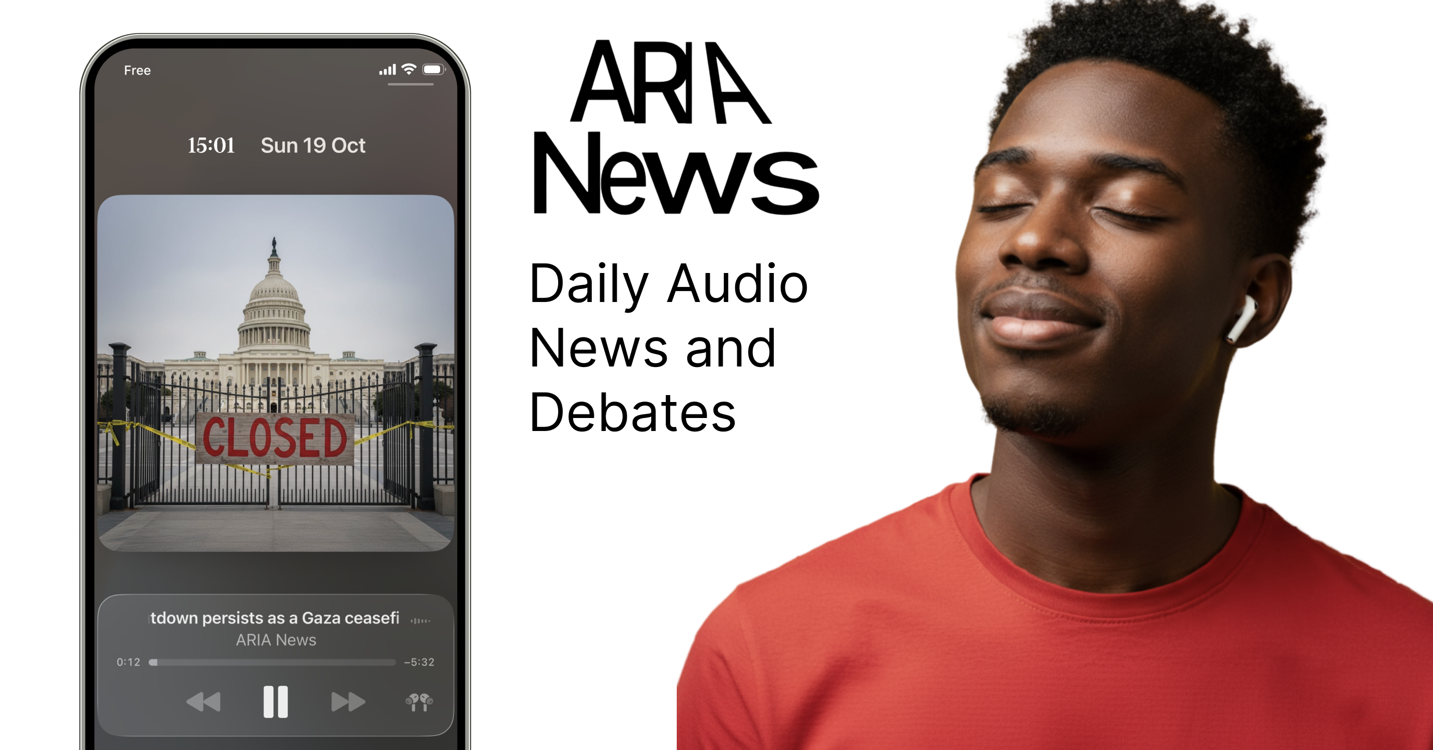 ARIA News - Main product screenshot demonstrating key features and user interface