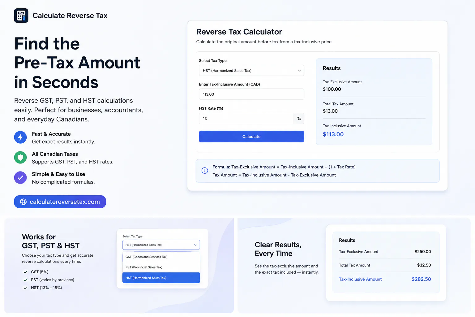 Reverse Tax Calculator gallery image