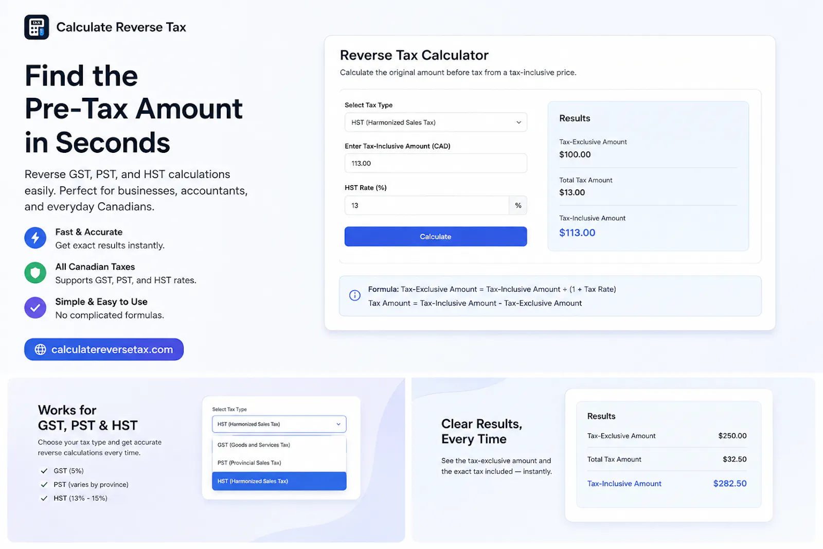 Reverse Tax Calculator screenshot 3