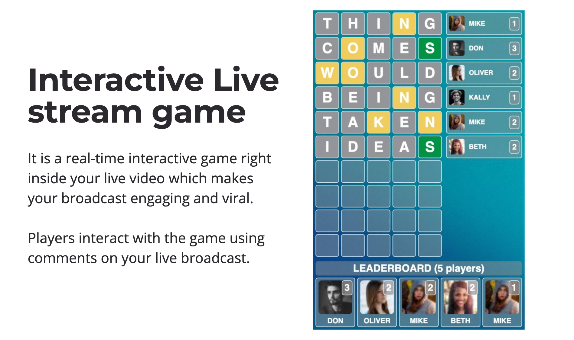 Wordict  Add Wordlelike game directly in your live broadcast