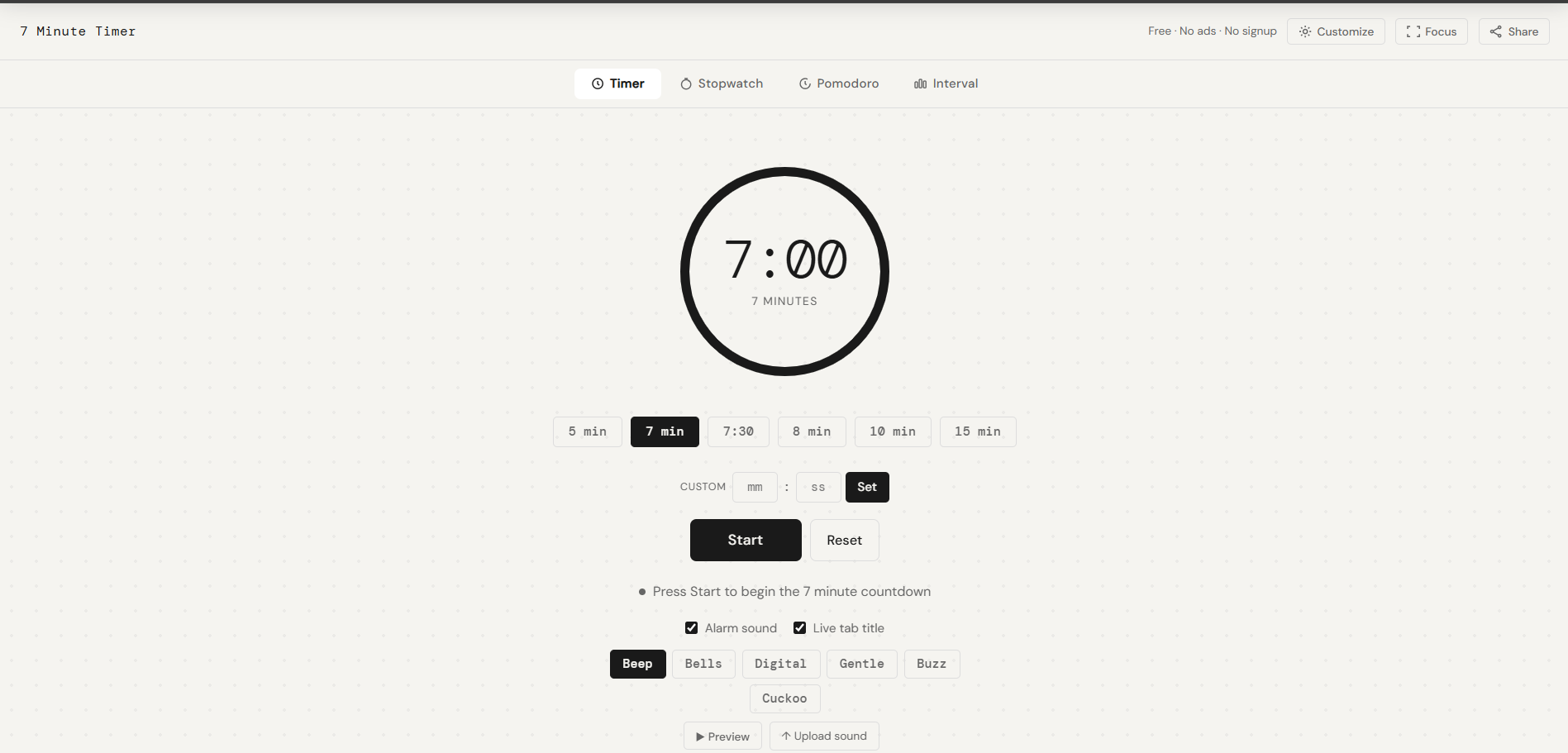 7 Minute Timer gallery image