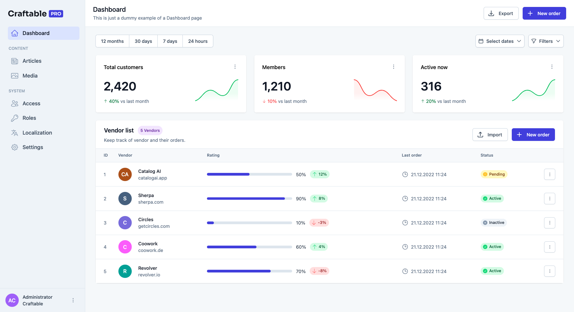 Pro Craftable Pro - Pannello di amministrazione di Laravel e generatore di CRUD media 2