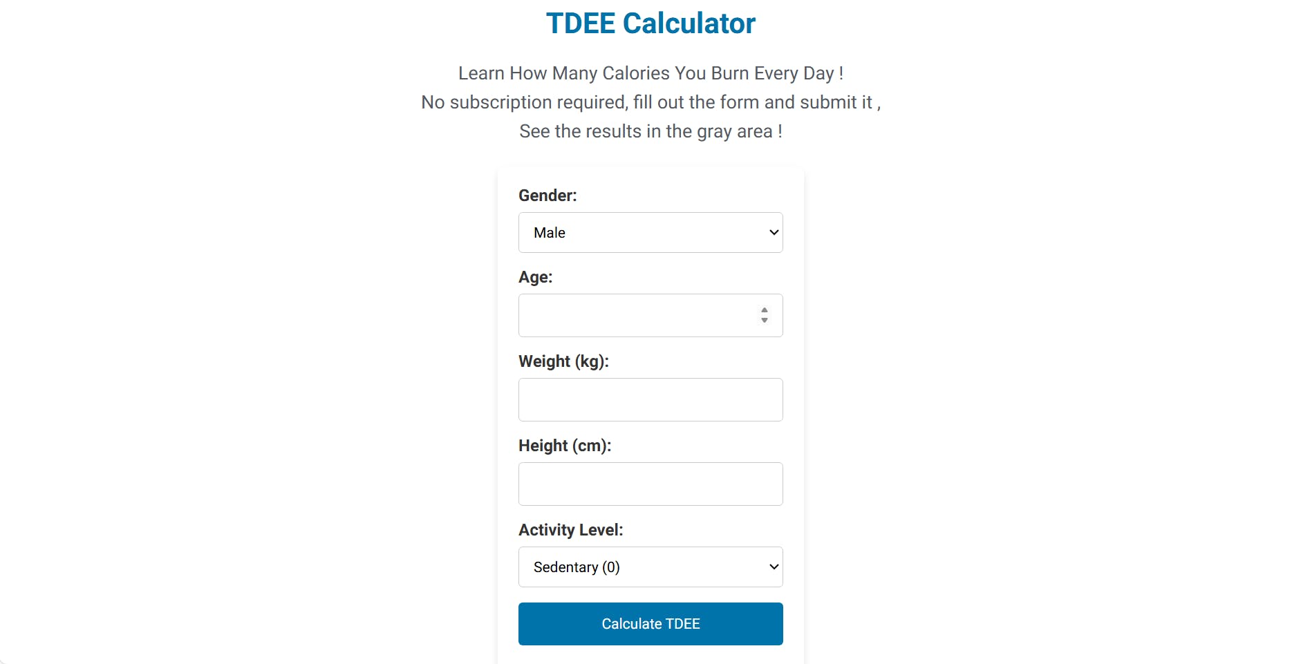 TDEE Calculator media 1