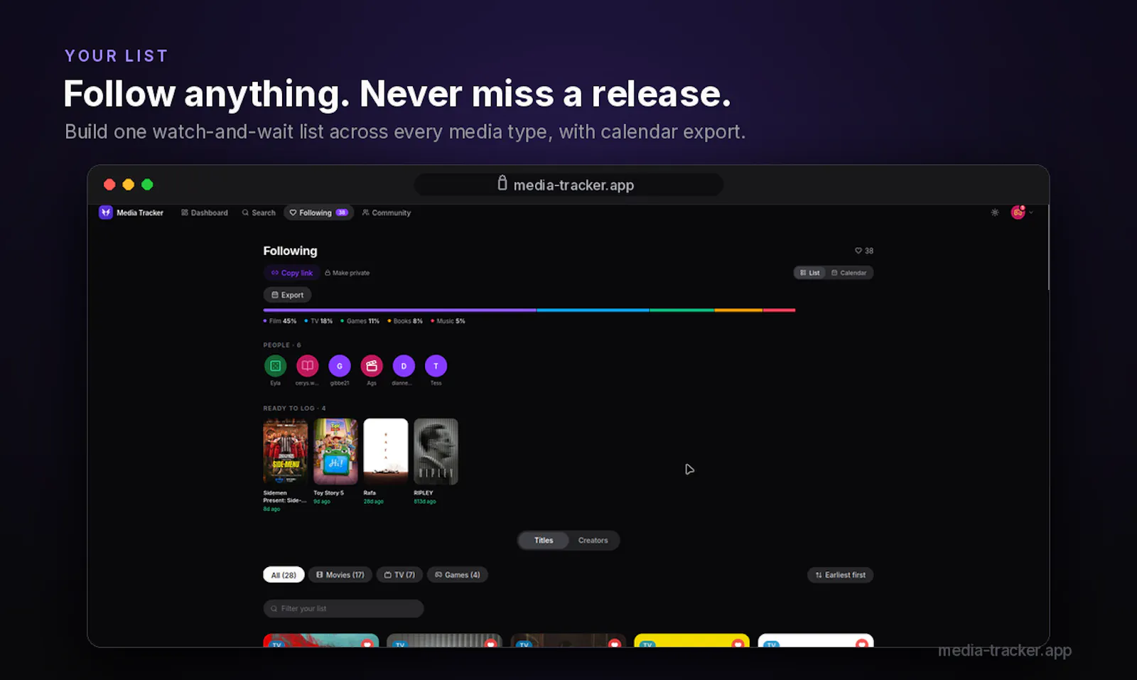Media Tracker screenshot 3