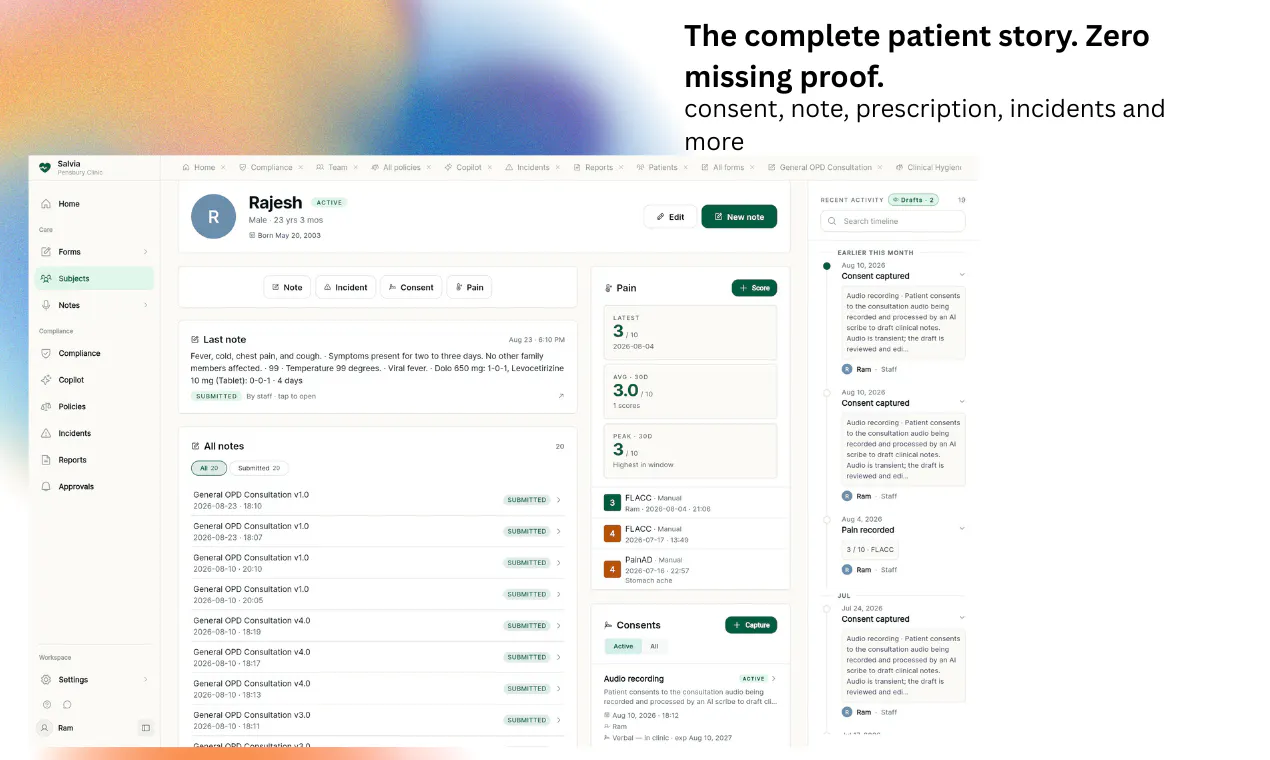 Salvia - continuous clinical compliance gallery image