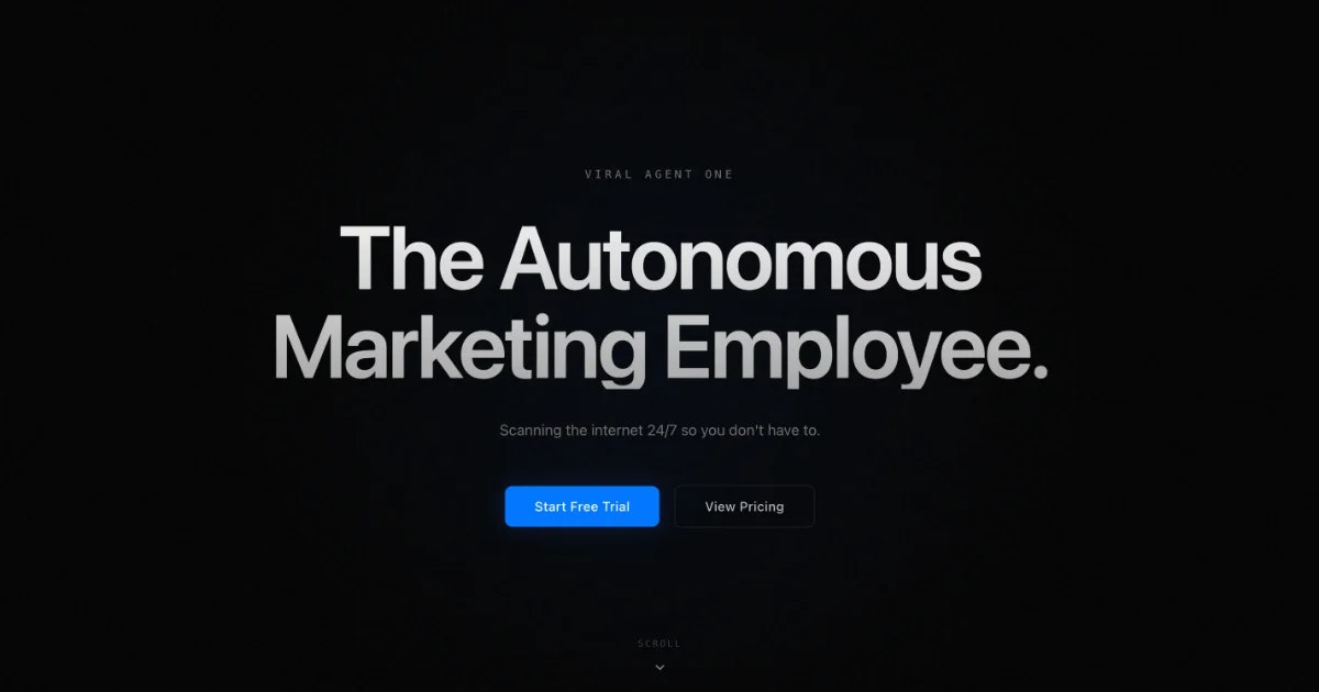 Viral Agent One - Main product screenshot demonstrating key features and user interface